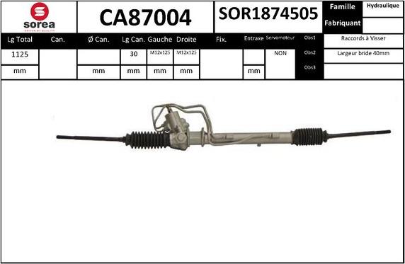 SNRA CA87004 - Рулевой механизм, рейка abcparts.ee
