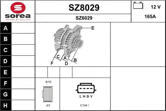 SNRA SZ8029 - Генератор abcparts.ee