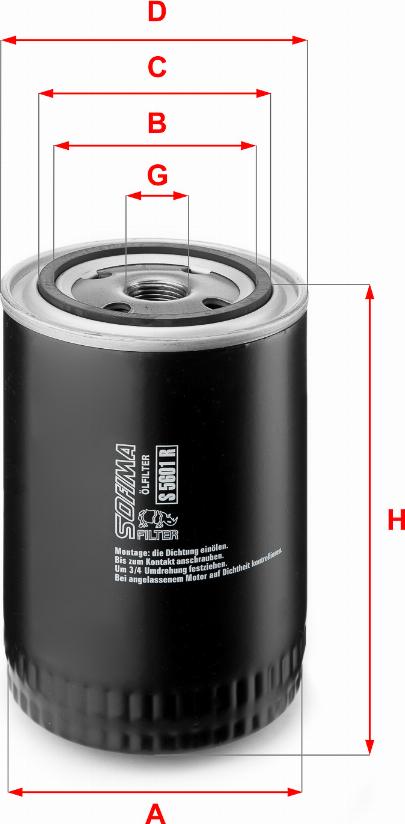 Sofima S 5601 R - Масляный фильтр abcparts.ee