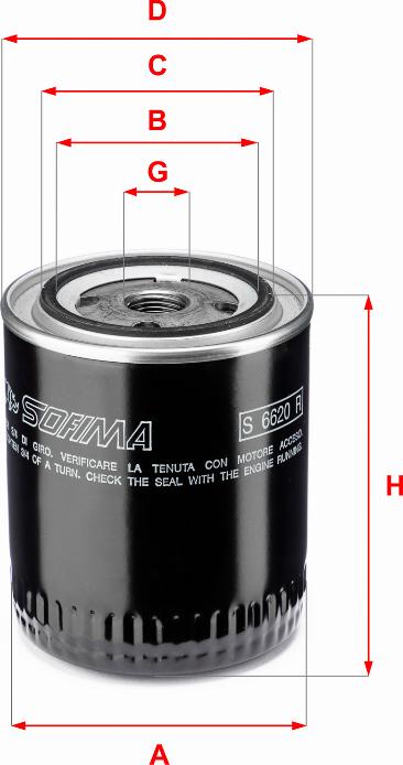 Sofima S 6620 R - Масляный фильтр abcparts.ee
