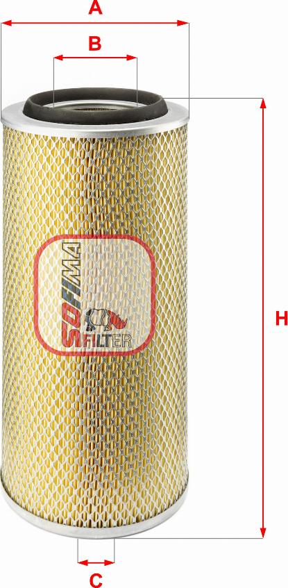 Sofima S 0950 A - Воздушный фильтр двигателя abcparts.ee