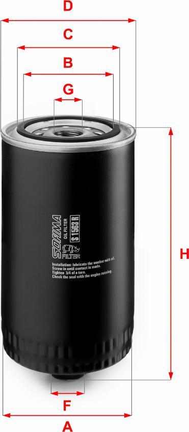 Sofima S 1563 R - Масляный фильтр abcparts.ee