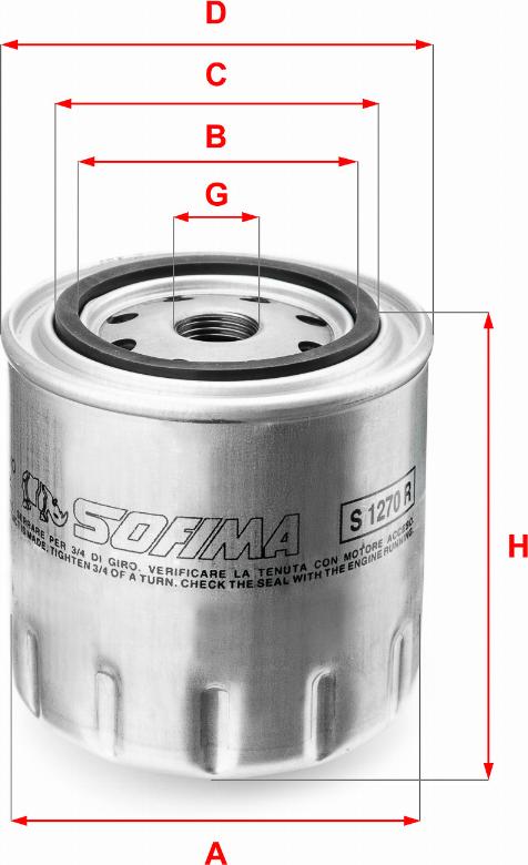 Sofima S 1270 R - Масляный фильтр abcparts.ee