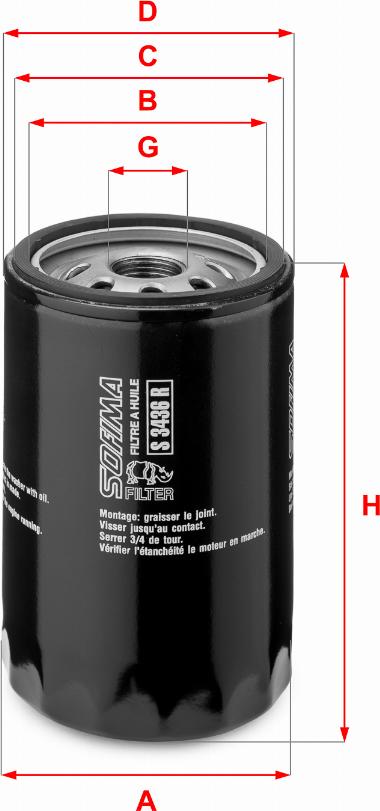 Sofima S 3436 R - Масляный фильтр abcparts.ee