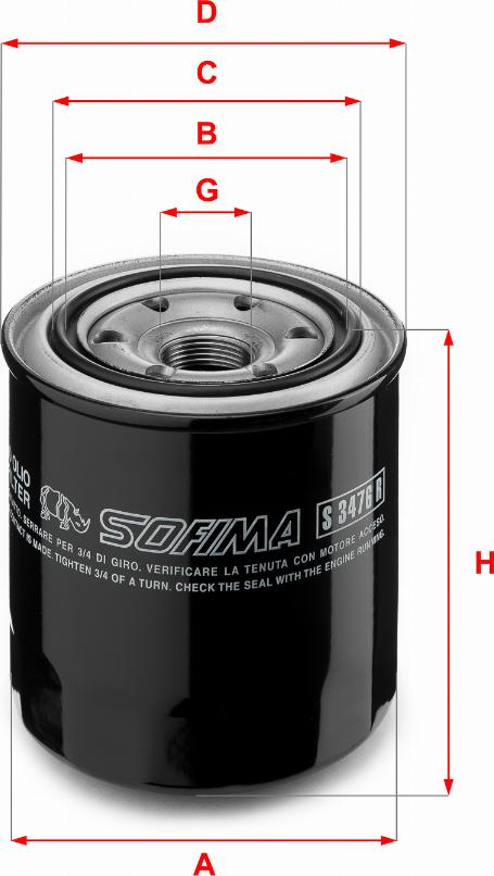 Sofima S 3476 R - Масляный фильтр abcparts.ee