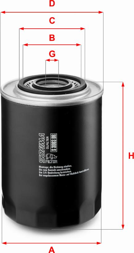 Sofima S 3003 DR - Масляный фильтр abcparts.ee