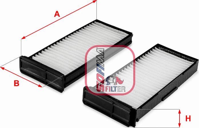 Sofima S 3338 C - Фильтр воздуха в салоне abcparts.ee