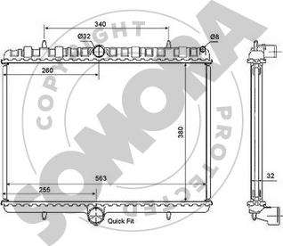 Somora 085240 - Радиатор, охлаждение двигателя abcparts.ee