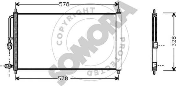 Somora 126160 - Конденсатор кондиционера abcparts.ee