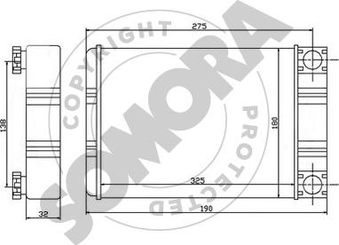 Somora 171350 - Теплообменник, отопление салона abcparts.ee