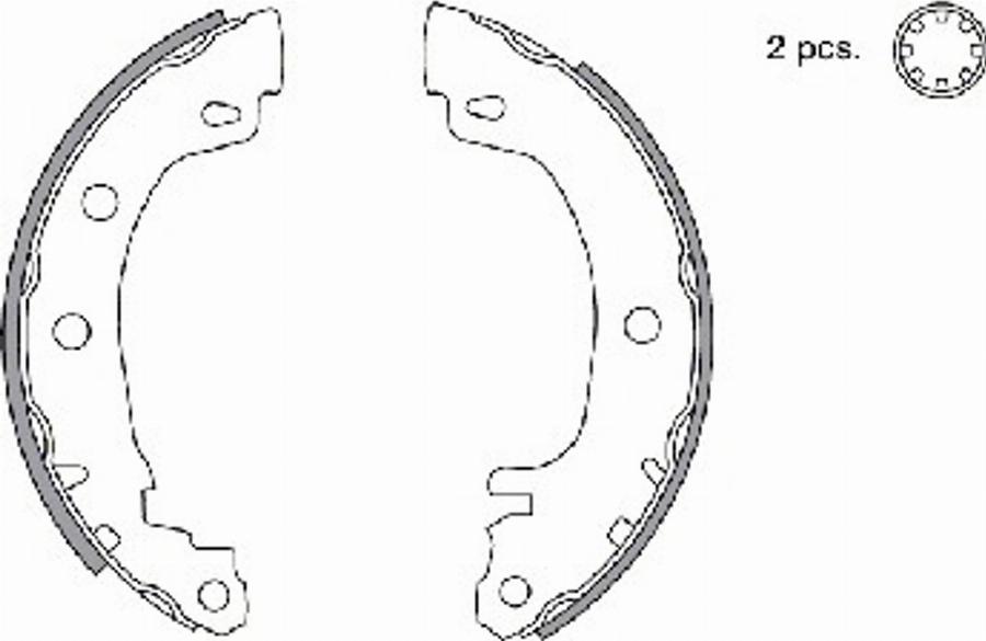 Spidan 33643 - Комплект тормозных колодок, барабанные abcparts.ee