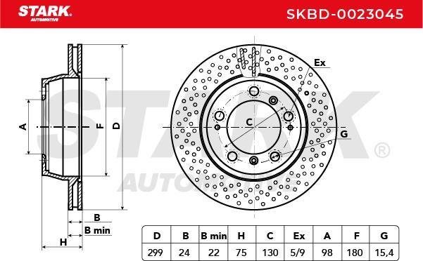 Stark SKBD-0023045 - Тормозной диск abcparts.ee