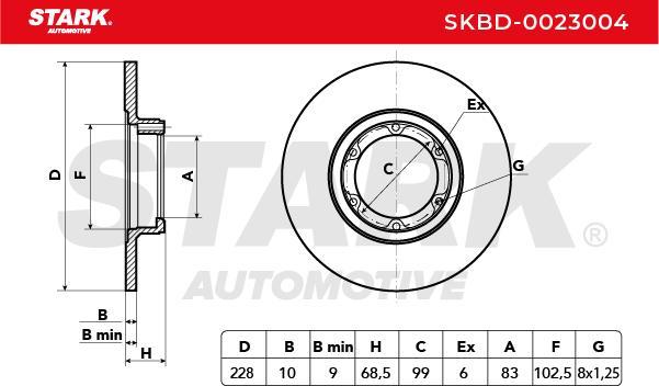 Stark SKBD-0023004 - Тормозной диск abcparts.ee