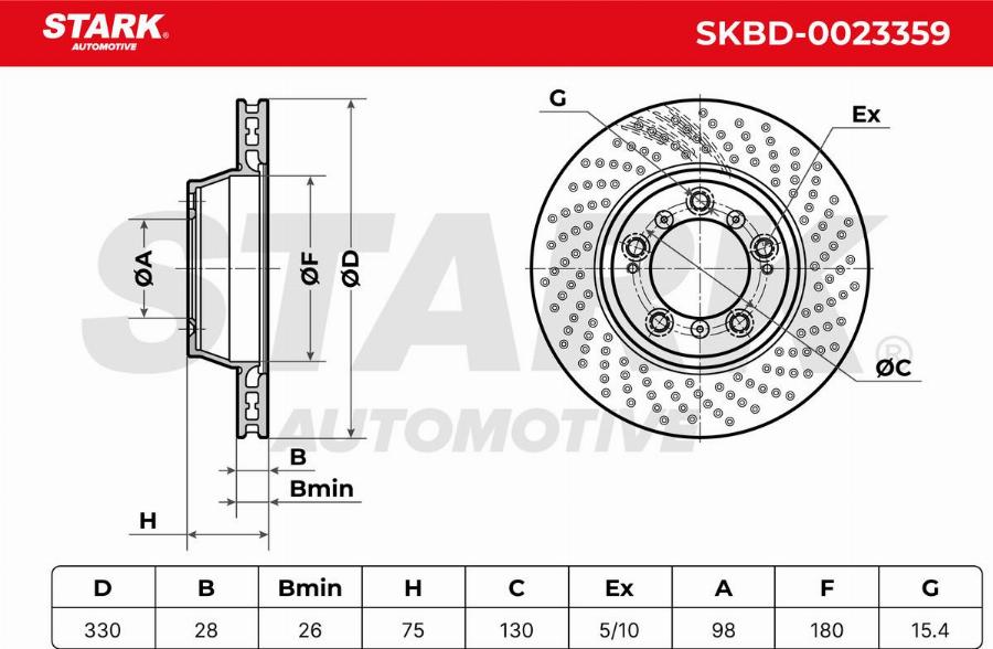 Stark SKBD-0023359 - Тормозной диск abcparts.ee