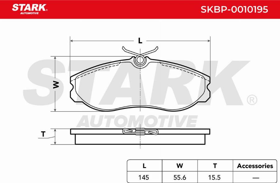 Stark SKBP-0010195 - Тормозные колодки, дисковые, комплект abcparts.ee