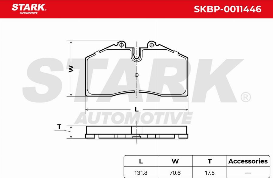 Stark SKBP-0011446 - Тормозные колодки, дисковые, комплект abcparts.ee
