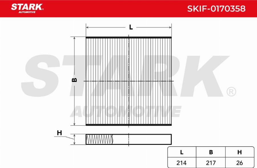 Stark SKIF-0170358 - Фильтр воздуха в салоне abcparts.ee