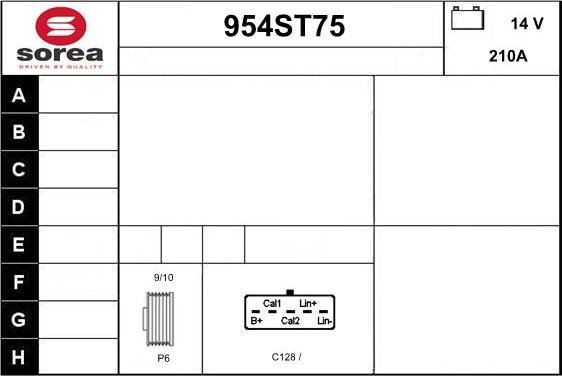 STARTCAR 954ST75 - Генератор abcparts.ee