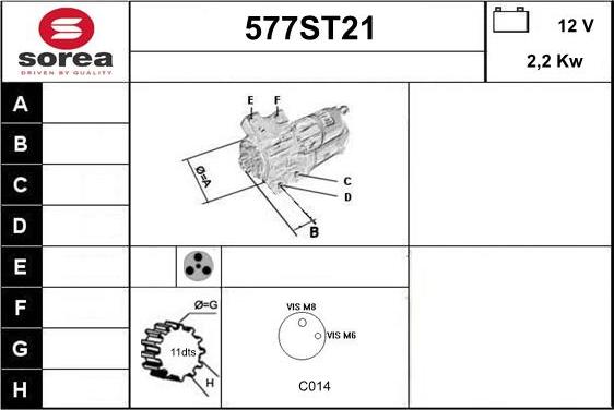 STARTCAR 577ST21 - Стартер abcparts.ee