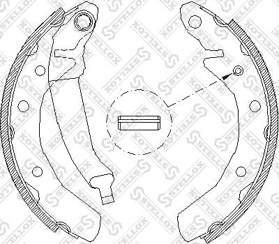 Stellox 097 100-SX - Комплект тормозных колодок, барабанные abcparts.ee