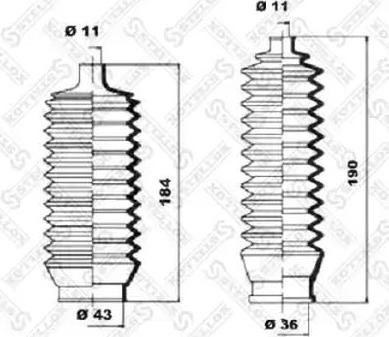 Stellox 14-72005-SX - Пыльник, рулевое управление abcparts.ee