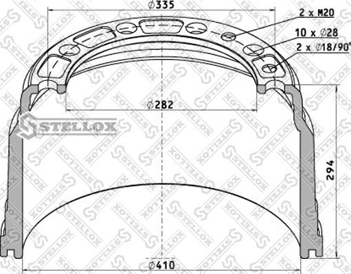 Stellox 85-00078-SX - Тормозной барабан abcparts.ee