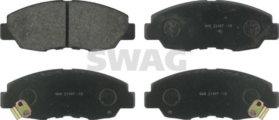 Swag 85 91 6296 - Тормозные колодки, дисковые, комплект abcparts.ee