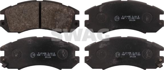 Swag 87 91 6720 - Тормозные колодки, дисковые, комплект abcparts.ee