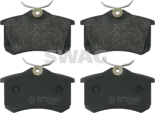 Swag 30 91 6404 - Тормозные колодки, дисковые, комплект abcparts.ee