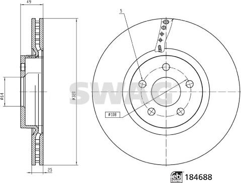 Swag 33 10 9508 - Тормозной диск abcparts.ee