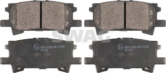 Swag 33 10 5442 - Тормозные колодки, дисковые, комплект abcparts.ee