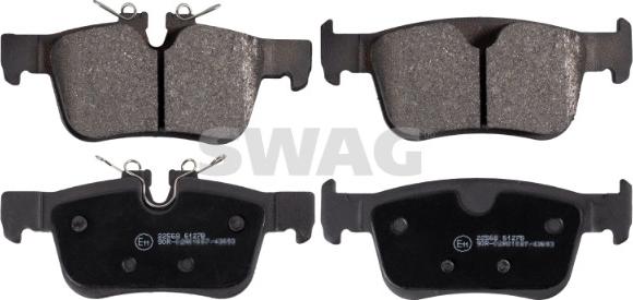 Swag 33 10 7600 - Тормозные колодки, дисковые, комплект abcparts.ee