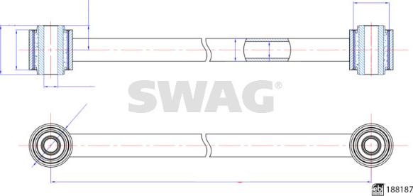 Swag 33 11 0578 - Тяга / стойка, подвеска колеса abcparts.ee