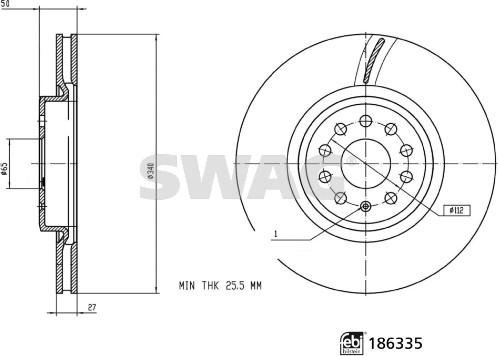 Swag 33 11 0360 - Тормозной диск abcparts.ee