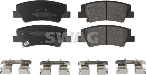 Swag 33 11 0384 - Тормозные колодки, дисковые, комплект abcparts.ee