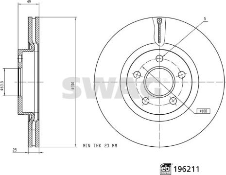 Swag 33 11 2056 - Тормозной диск abcparts.ee