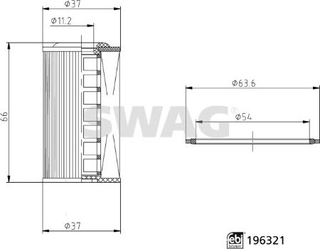 Swag 33 11 2124 - Гидрофильтр, автоматическая коробка передач abcparts.ee