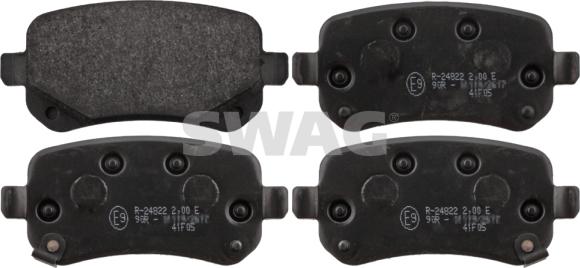 Swag 70 11 6060 - Тормозные колодки, дисковые, комплект abcparts.ee