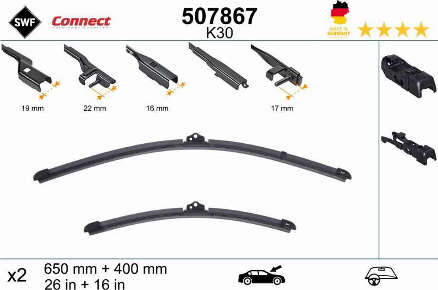 SWF 507867 - Щетка стеклоочистителя abcparts.ee