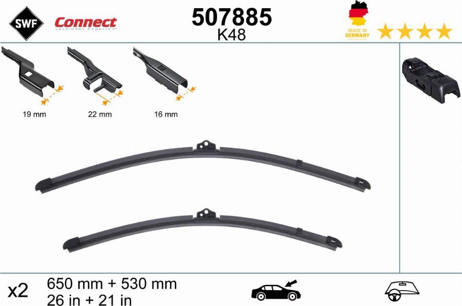 SWF 507885 - Щетка стеклоочистителя abcparts.ee
