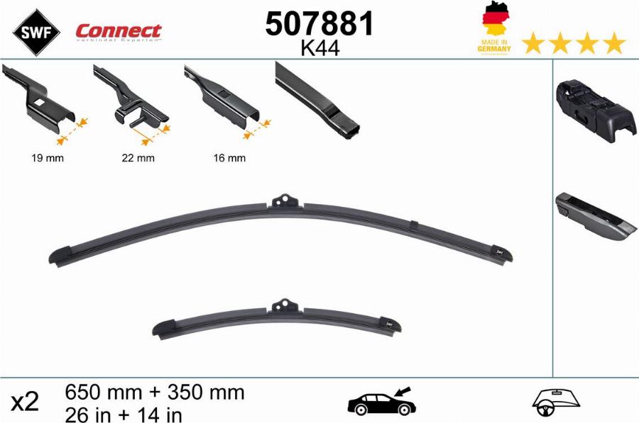 SWF 507881 - Щетка стеклоочистителя abcparts.ee