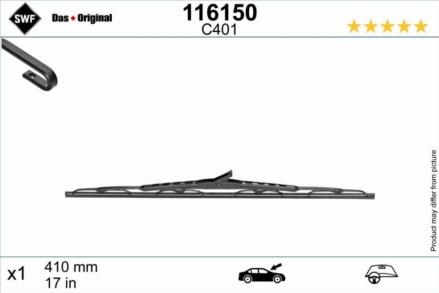 SWF 116150 - Щетка стеклоочистителя abcparts.ee