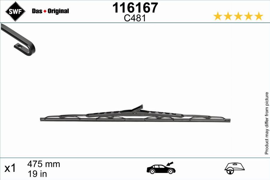 SWF 116167 - Щетка стеклоочистителя abcparts.ee