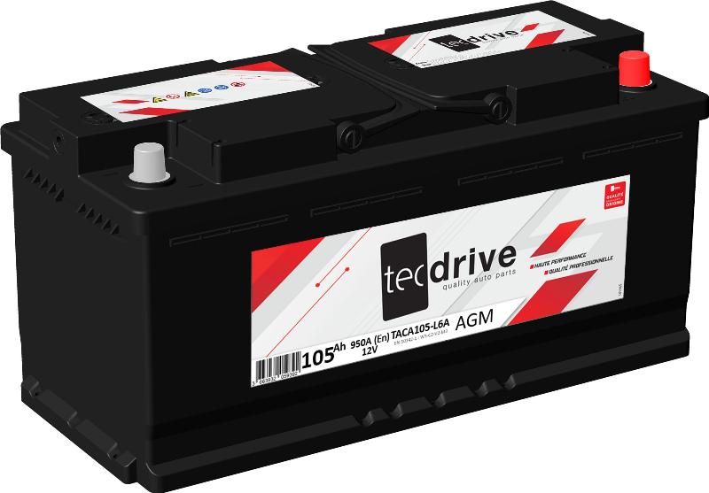 TECDRIVE TACA105-L6A - Стартерная аккумуляторная батарея, АКБ abcparts.ee