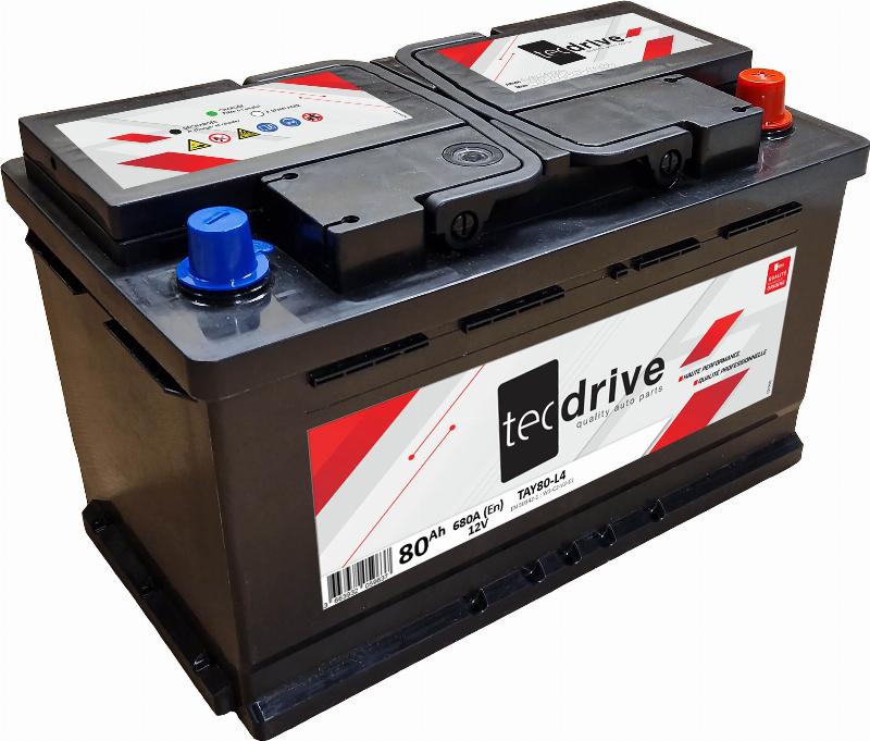 TECDRIVE TAY80-L4 - Стартерная аккумуляторная батарея, АКБ abcparts.ee