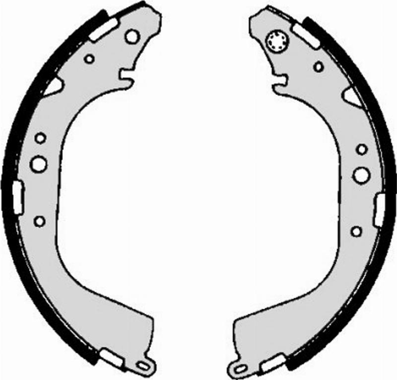 TECDRIVE TMP0025 - Комплект тормозных колодок, барабанные abcparts.ee