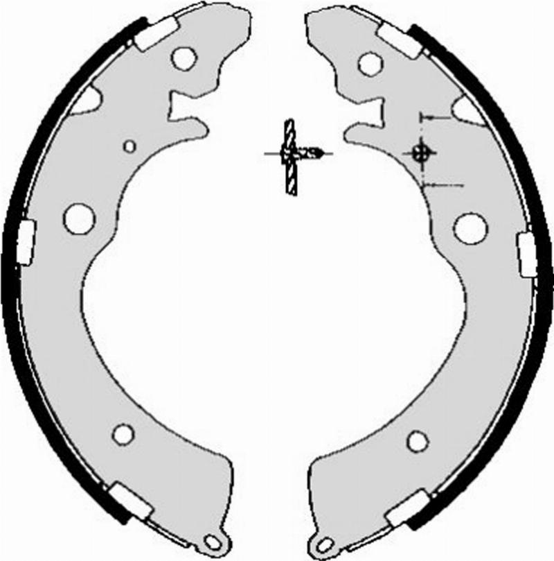 TECDRIVE TMP0022 - Комплект тормозных колодок, барабанные abcparts.ee