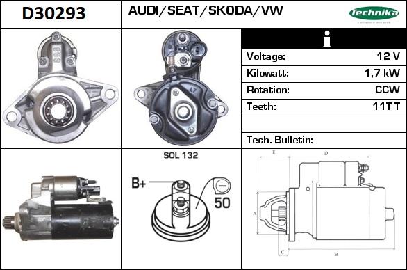Technika D30293 - Стартер abcparts.ee