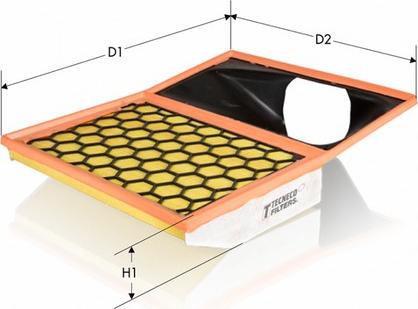 Tecneco Filters AR40002PM - Воздушный фильтр двигателя abcparts.ee
