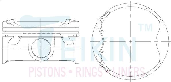 Teikin 46697.025 - Поршень abcparts.ee